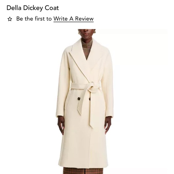 🔥VERONICA BEARD 🔥NEW DELLA DICKEY COAT IN ECRU SIZE MEDIUM - Picture 1 of 9